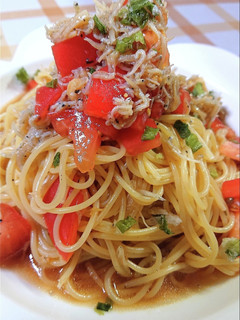 しらすとトマトの冷製パスタ【混ぜるだけ】-レシピのメイン写真