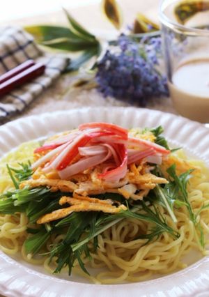 手作りごまだれ♡美味しいレンジ冷やし中華-レシピのメイン写真