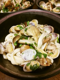 アサリときのこのお酒たっぷり塩うどん-レシピのメイン写真