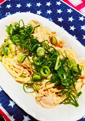 明太子とベビーホタテのクリームパスタ-レシピのメイン写真