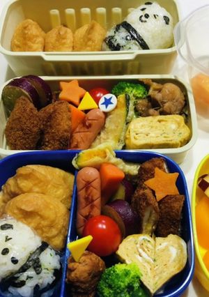 お弁当きろく体育大会小学生2人-レシピのメイン写真