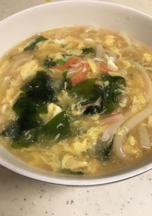 わかめと卵のあんかけうどん♪♪-レシピのメイン写真
