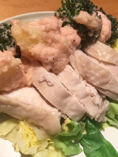 茹で鶏と春キャベツのたらこポテトサラダ風-レシピのメイン写真