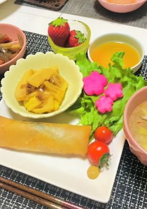たけのこ尽くしご飯・春の夜ご飯おかず-レシピのメイン写真