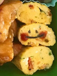 お弁当用☆簡単!桜エビとネギの玉子焼き-レシピのメイン写真