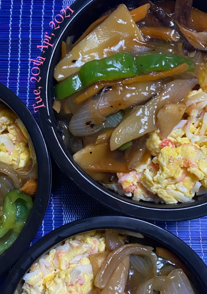 カマ玉丼弁当-レシピのメイン写真