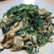 豚肉とほうれん草の甜面醤炒め