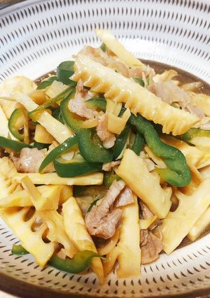 簡単！筍と豚肉のチンジャオロース風-レシピのメイン写真