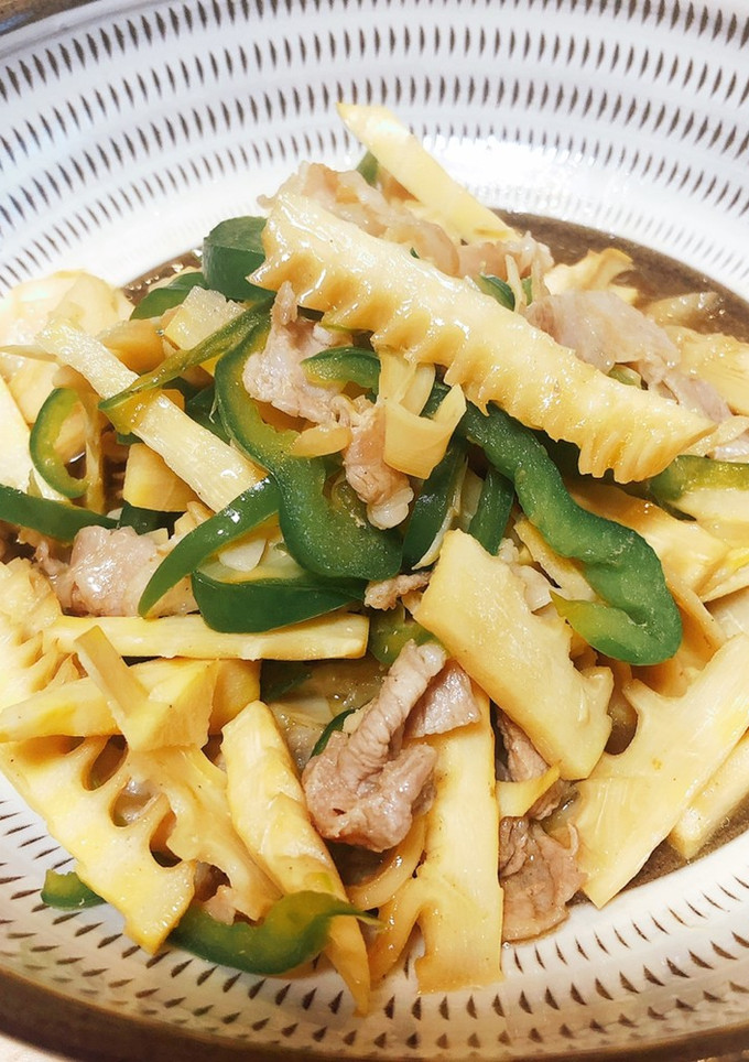 簡単！筍と豚肉のチンジャオロース風-レシピのメイン写真