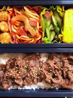 高校生弁当日記(焼肉丼弁当編)-レシピのメイン写真