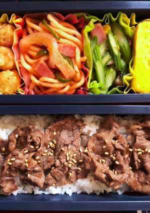 高校生弁当日記（焼肉丼弁当編）-レシピのメイン写真