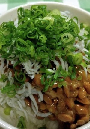 納豆ご飯(しらす干し、オニスラ、万ねぎ)-レシピのメイン写真