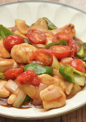 鶏むね肉と彩り野菜のオイスター酢豚-レシピのメイン写真