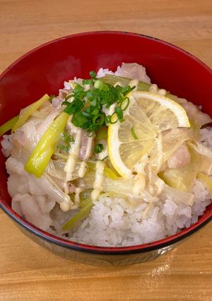 ３工程！！！簡単！ネギ塩レモン豚丼-レシピのメイン写真