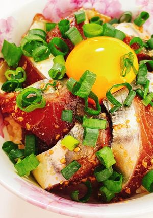 超簡単♡最強に美味しいカツオの漬け丼-レシピのメイン写真