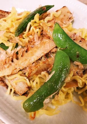 スナップ豆とタケノコの焼きそば-レシピのメイン写真