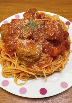 肉だんごパスタ-レシピのメイン写真