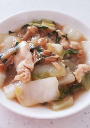 ササミと白菜のなめ茸蒸し焼き-レシピのメイン写真