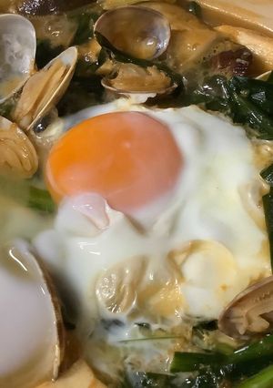旨辛♡アサリとニラ，豆腐のチゲ鍋♬-レシピのメイン写真