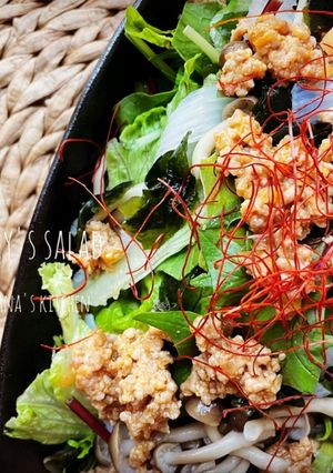 ピリ辛肉味噌サラダ♪♪-レシピのメイン写真