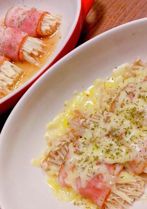 レンジ調理☆2種のえのきベーコン-レシピのメイン写真