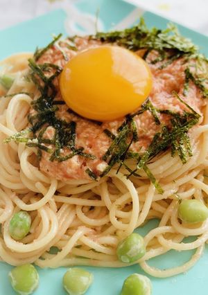 Tくん元気！とろろたらこスパゲッティ♪-レシピのメイン写真