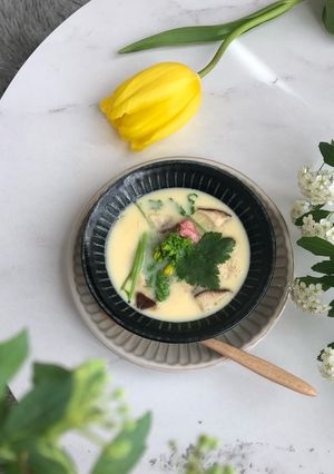 春爛漫!本格 菜の花茶碗蒸し-レシピのメイン写真