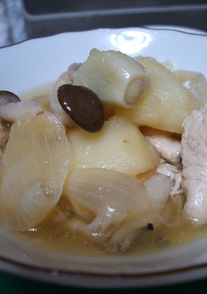 おつまみに♪ 塩味のにんにく肉じゃが-レシピのメイン写真