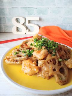塩麹鶏むね肉とレンコンの甘辛炒め-レシピのメイン写真