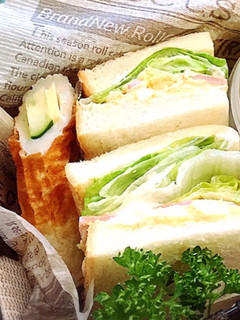 レタスと卵とハムのサンドイッチ-レシピのメイン写真