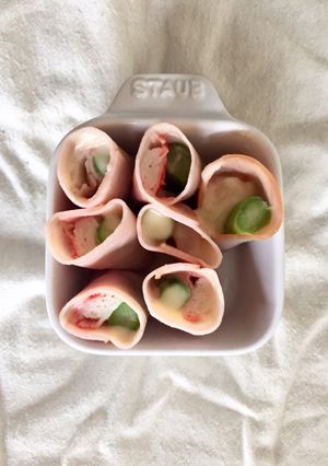 簡単！アスパラとカニカマのハムチーズ巻き-レシピのメイン写真