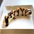 簡単デザート。ナッツのせチョコバナナ
