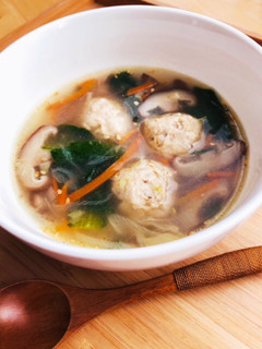 もち麦入り鶏団子の中華スープ-レシピのメイン写真
