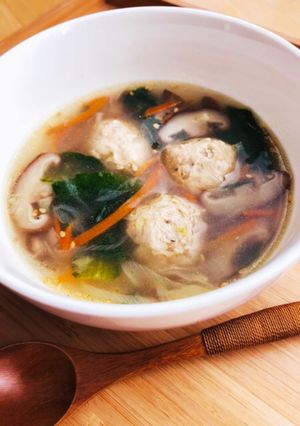 もち麦入り鶏団子の中華スープ-レシピのメイン写真