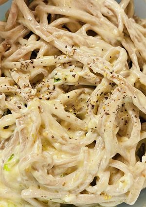 簡単 クリチとアンチョビ蕎麦(パスタ)-レシピのメイン写真