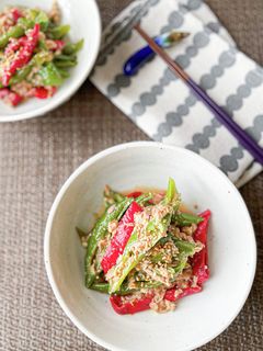 レンジで簡単♪甘唐辛子のツナ味噌-レシピのメイン写真