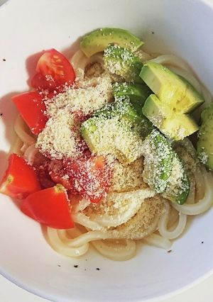 平日ランチに!簡単&さっぱりトマトうどん-レシピのメイン写真