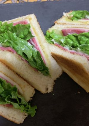 今日の朝ごはん　ランチに　サンドイッチ　-レシピのメイン写真