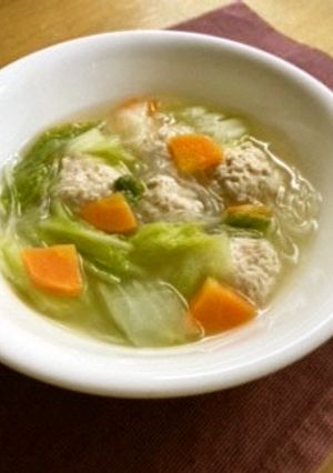 【高齢者】白菜と肉団子のスープ-レシピのメイン写真