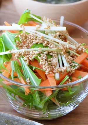 水菜と春にんじんの和風サラダ-レシピのメイン写真