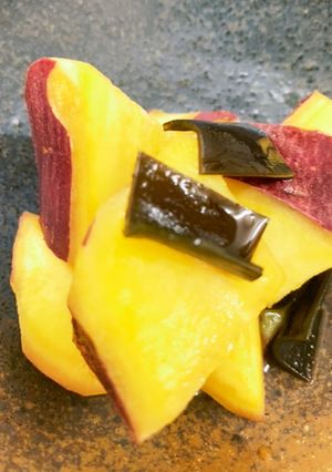 お弁当に！さつま芋の昆布　黒酢煮-レシピのメイン写真