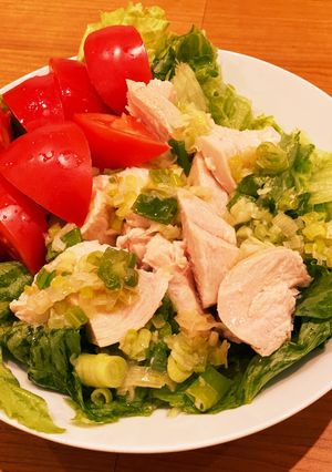 蒸し鶏の葱ソースサラダ-レシピのメイン写真