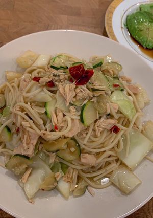 ズッキーニとツナのスパゲティ-レシピのメイン写真
