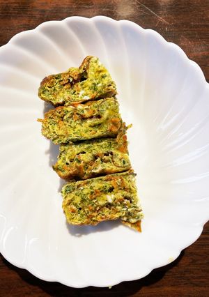 干しエビと青さいり★甘い卵焼き-レシピのメイン写真