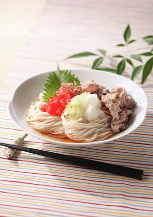 【卯月製麺】豚しゃぶトマトそうめん-レシピのメイン写真