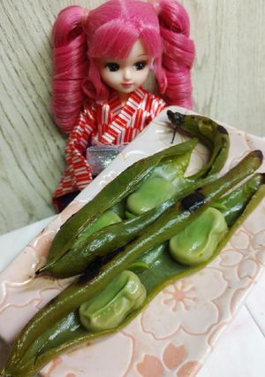 リカちゃん♡わたトロ♡焼きそら豆ꕤ*｡ﾟ-レシピのメイン写真