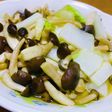 【湯煎版】シメジと白菜のしょうゆ炒め