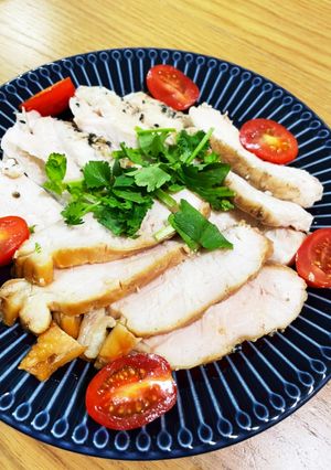 低温調理器で鶏胸肉柔らか三種盛り-レシピのメイン写真