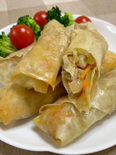 ☆豚こまでカレー春巻き♪-レシピのメイン写真