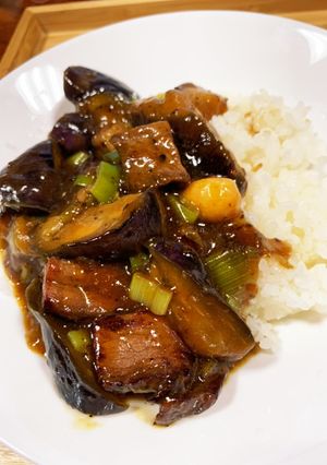 簡単！なすとローストビーフのあんかけ丼-レシピのメイン写真